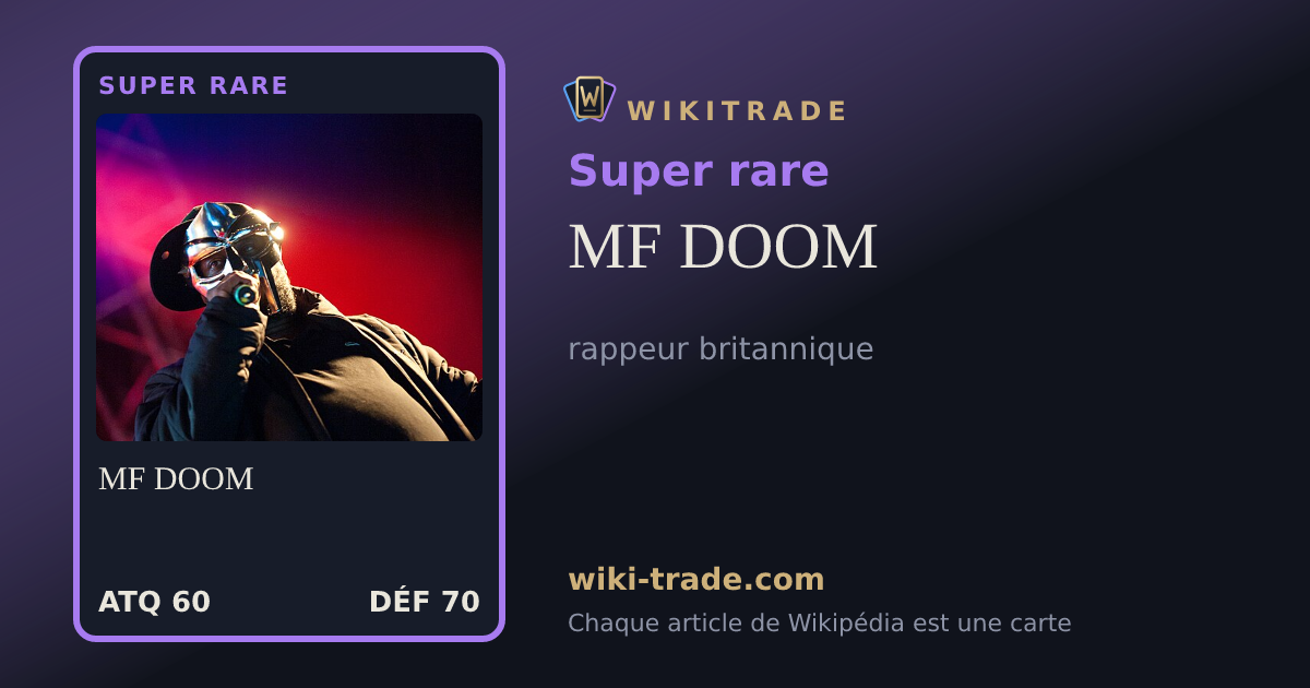 MF DOOM — carte Super rare