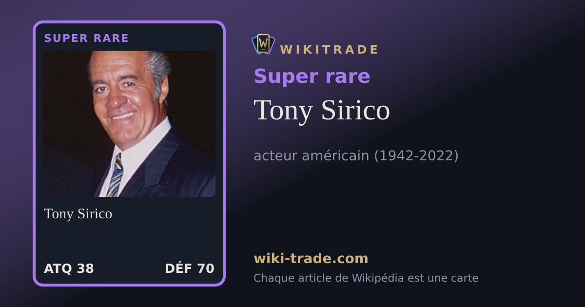 Tony Sirico — carte Super rare