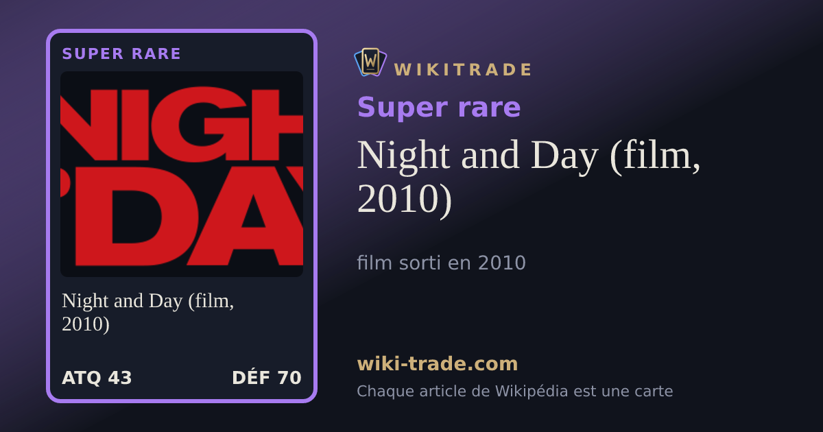 Night and Day (film, 2010) — carte Super rare