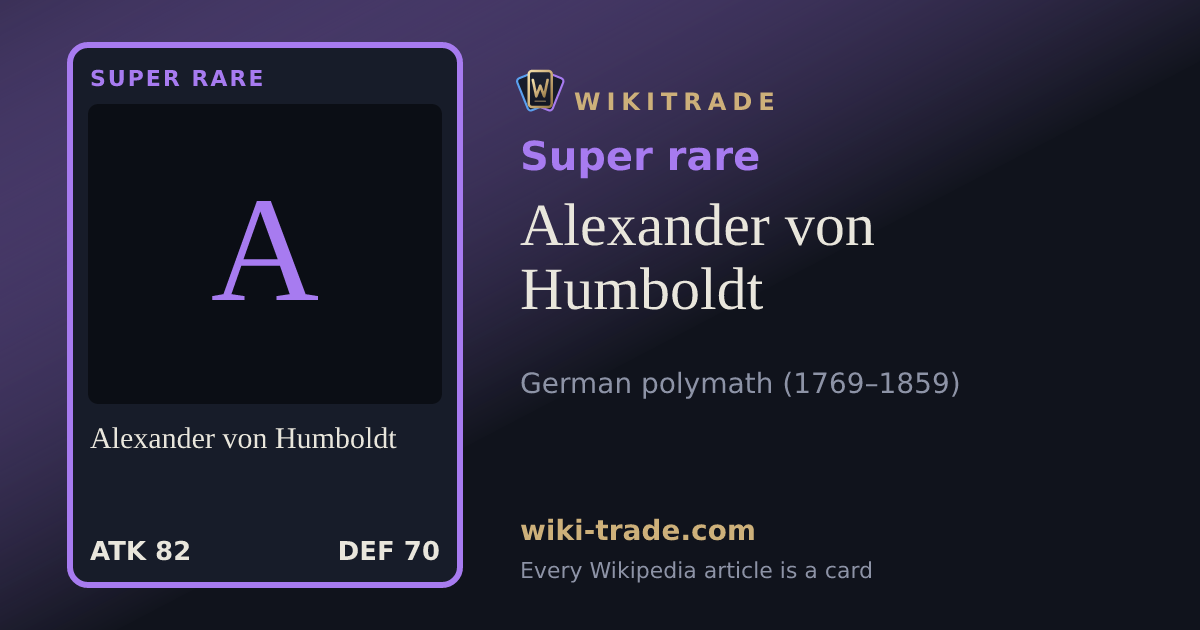 Alexander von Humboldt — Super rare card