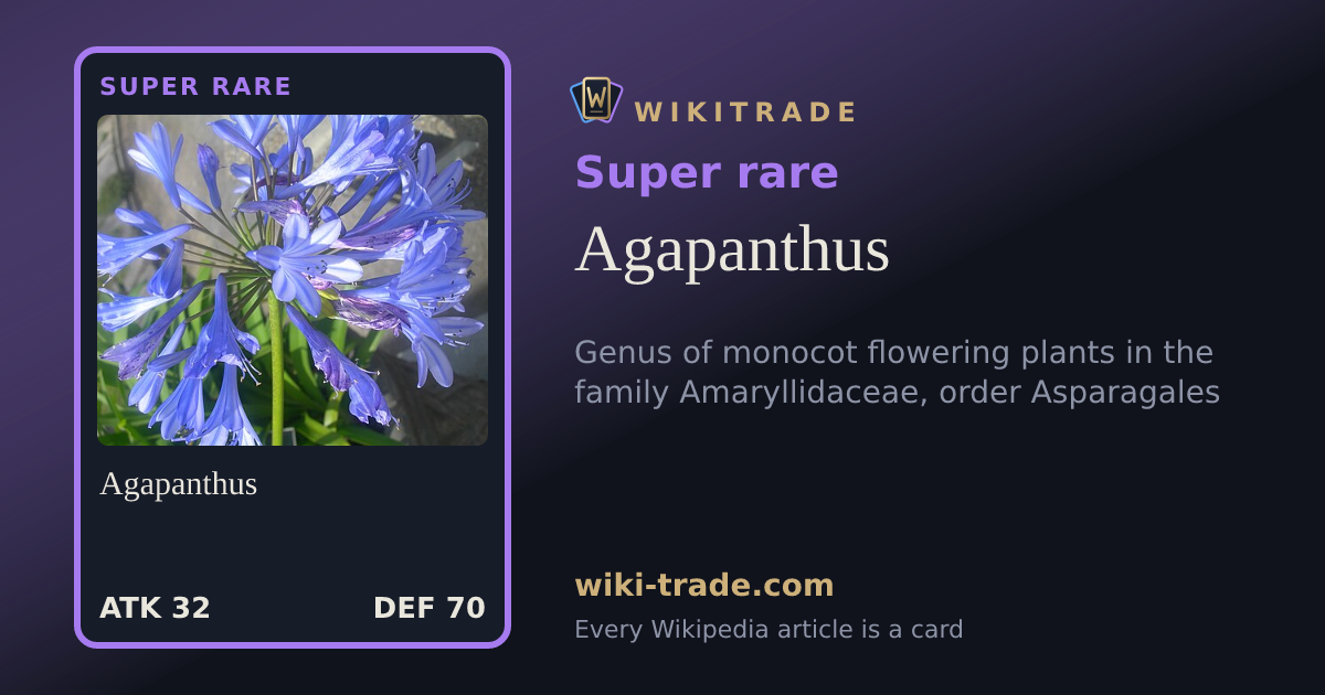 Agapanthus — Super rare card