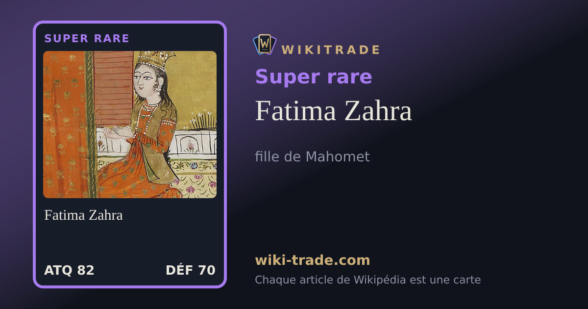 Fatima Zahra — carte Super rare