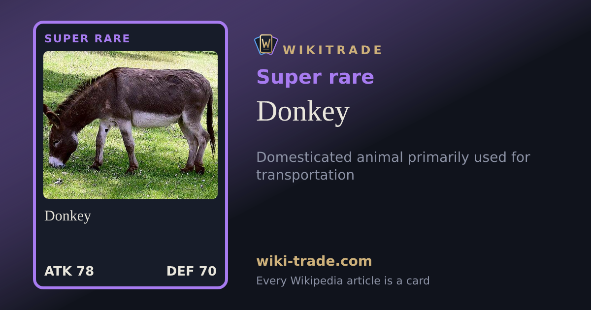 Donkey — Super rare card