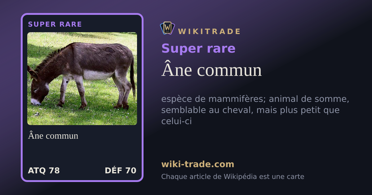 Âne commun — carte Super rare