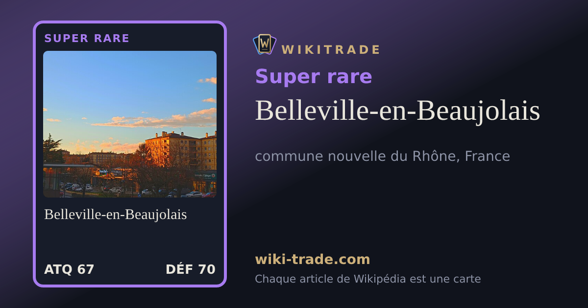 Belleville-en-Beaujolais — carte Super rare