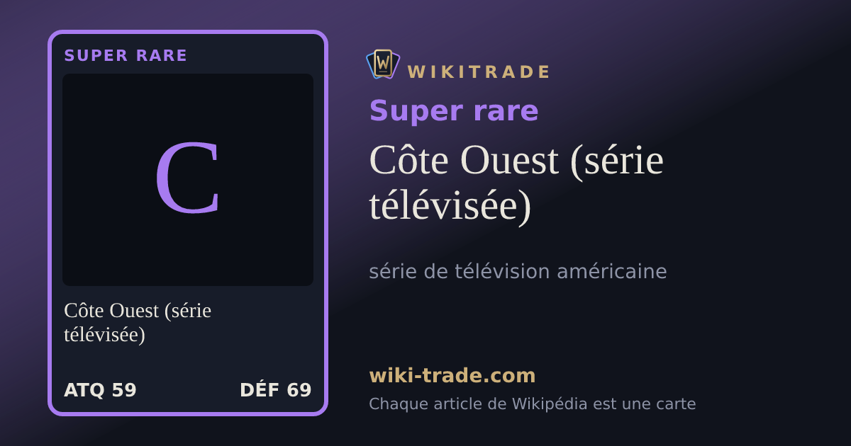 Côte Ouest (série télévisée) — carte Super rare