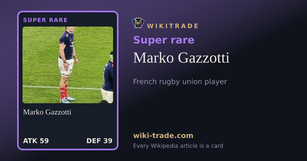 Marko Gazzotti — Super rare card
