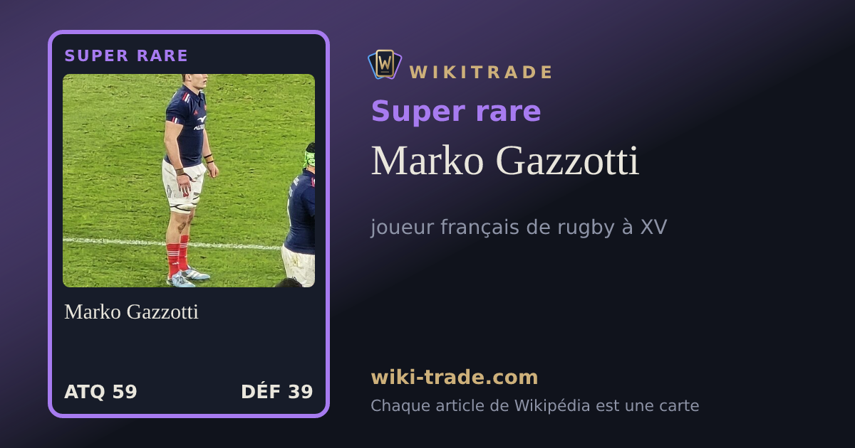 Marko Gazzotti — carte Super rare