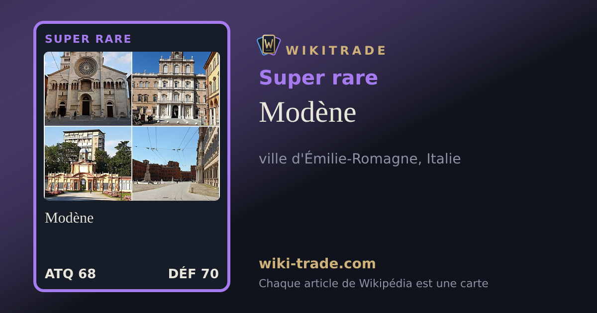 Modène — carte Super rare