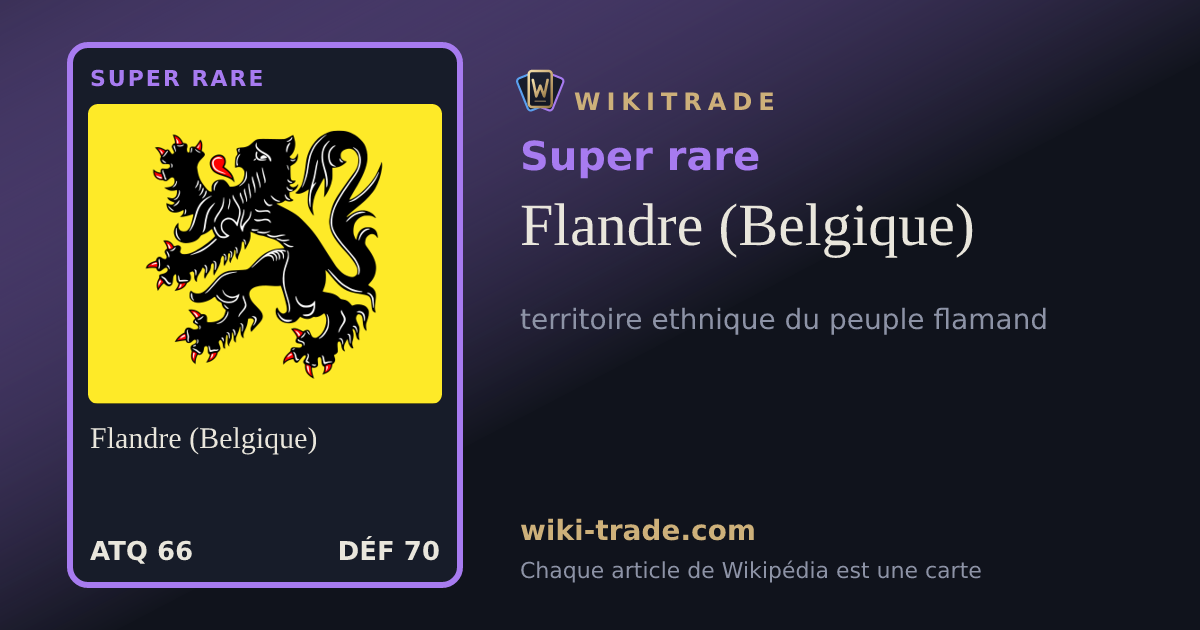 Flandre (Belgique) — carte Super rare