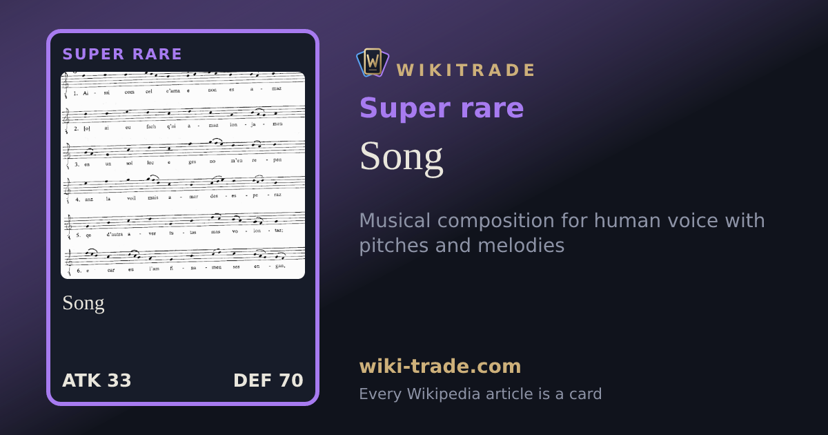 Song — Super rare card