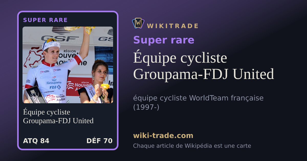 Équipe cycliste Groupama-FDJ United — carte Super rare