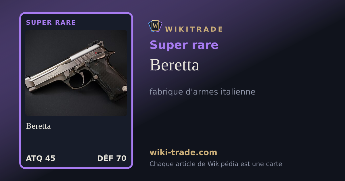 Beretta — carte Super rare