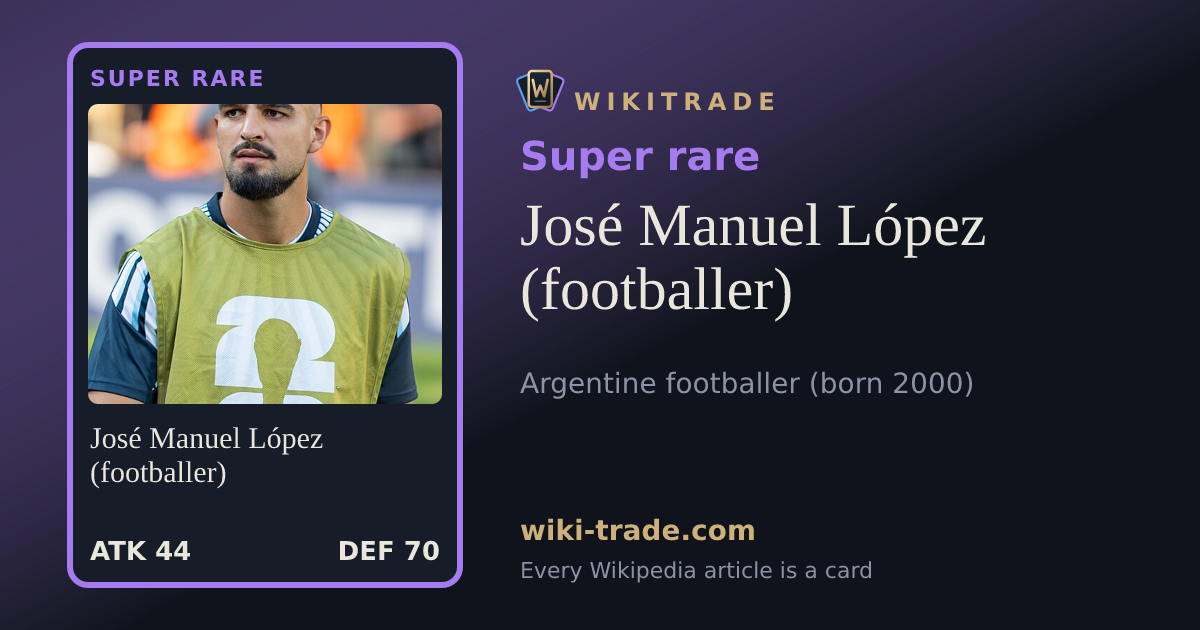 José Manuel López (footballer) — Super rare card