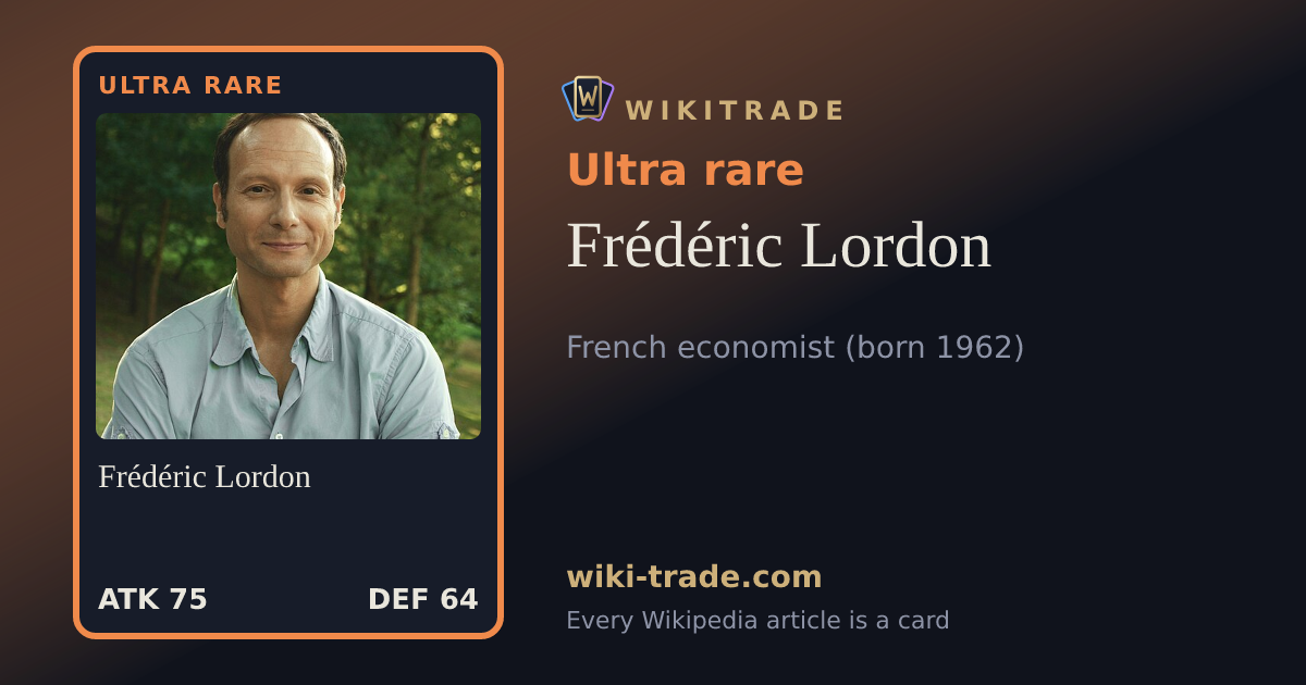 Frédéric Lordon — Ultra rare card