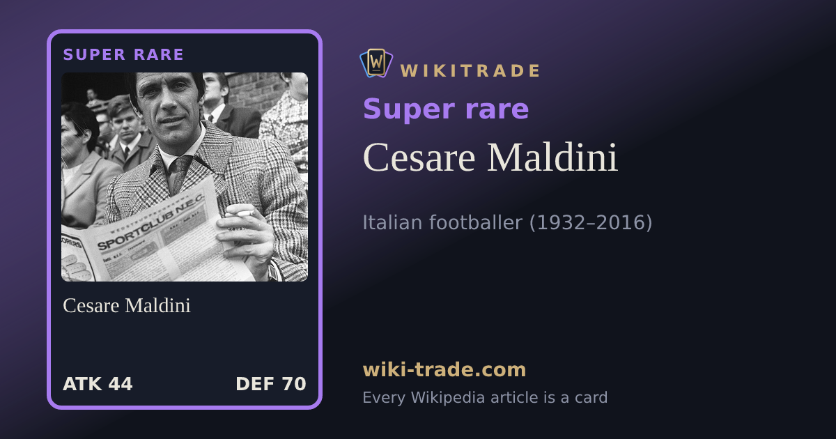 Cesare Maldini — Super rare card