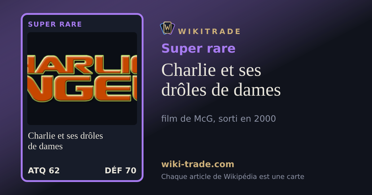 Charlie et ses drôles de dames — carte Super rare