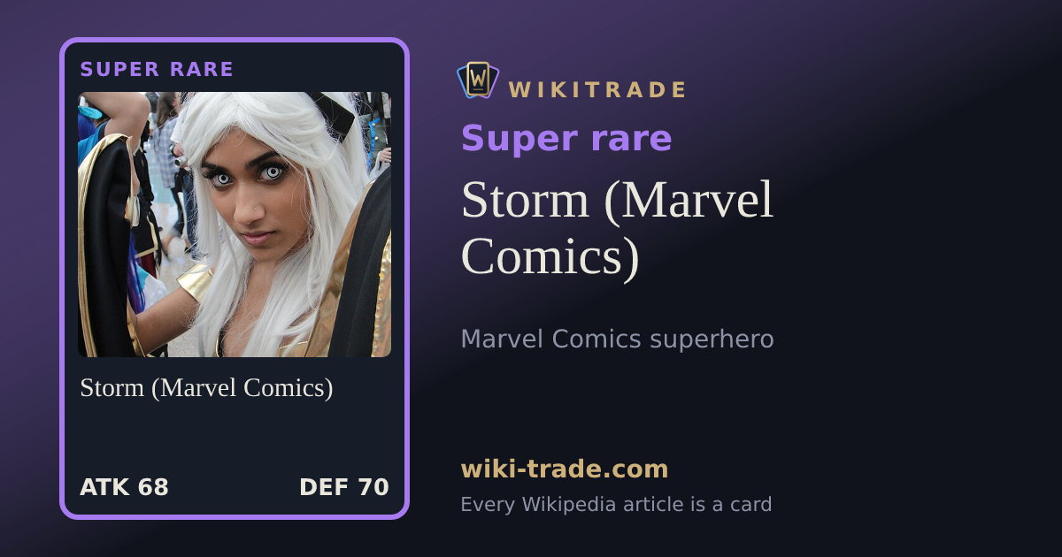 Storm (Marvel Comics) — Super rare card
