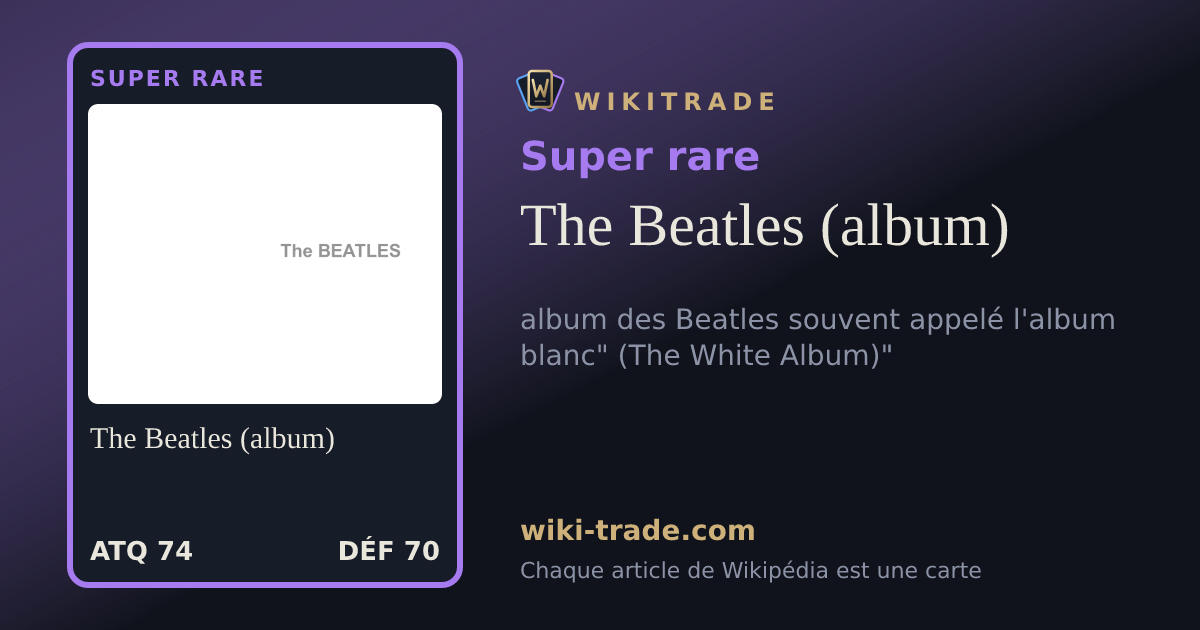 The Beatles (album) — carte Super rare