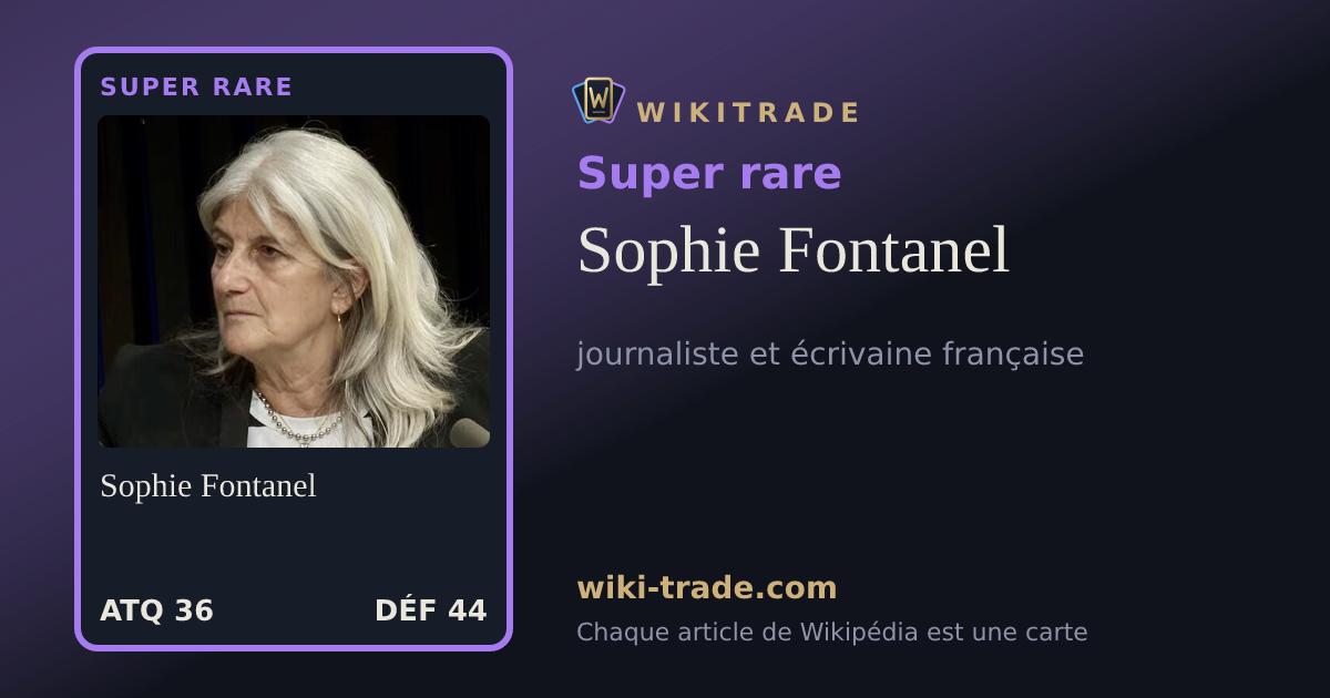 Sophie Fontanel — carte Super rare