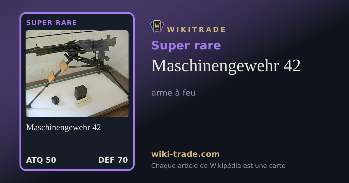 Maschinengewehr 42 — carte Super rare
