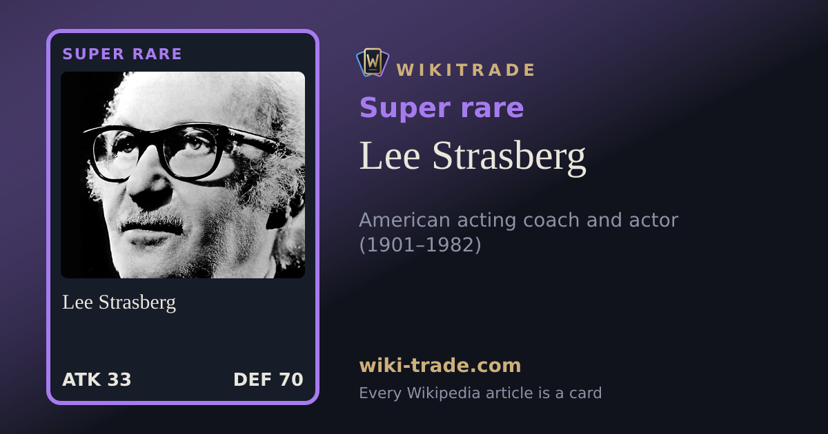 Lee Strasberg — Super rare card