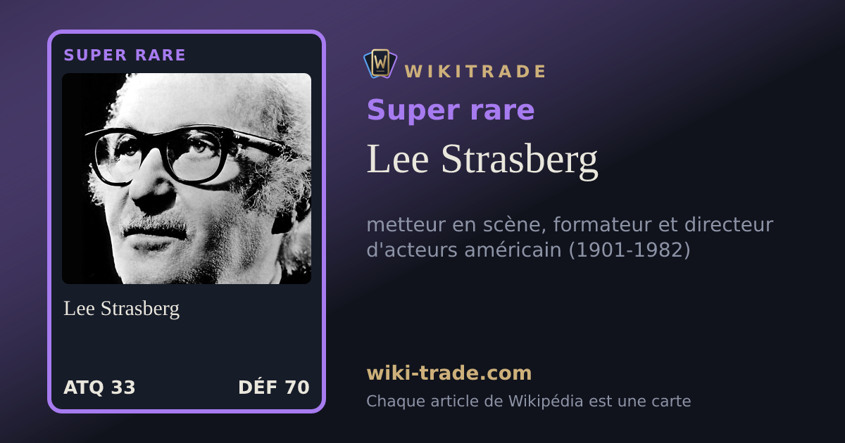 Lee Strasberg — carte Super rare