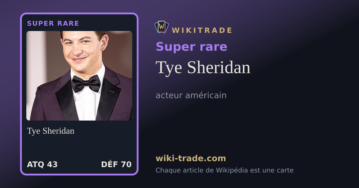 Tye Sheridan — carte Super rare