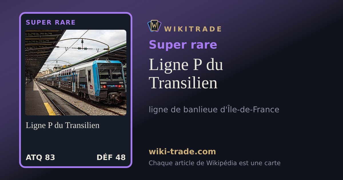 Ligne P du Transilien — carte Super rare