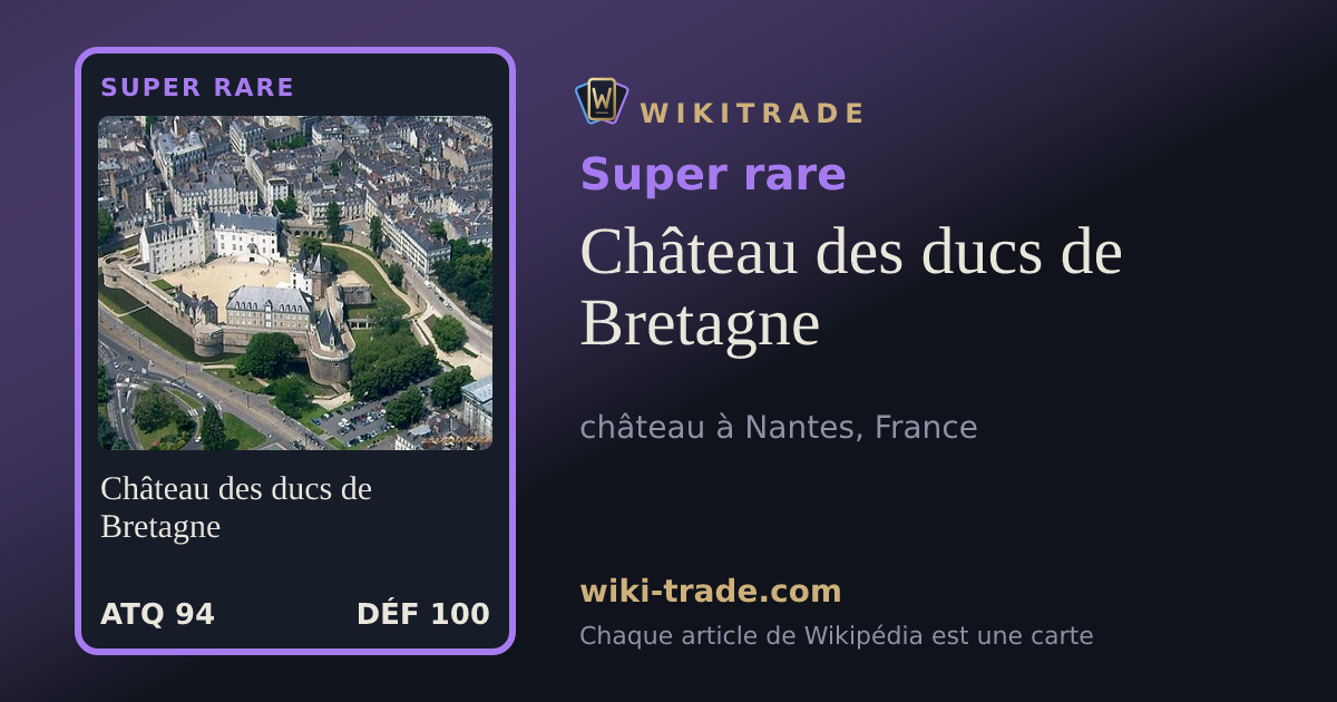 Château des ducs de Bretagne — carte Super rare