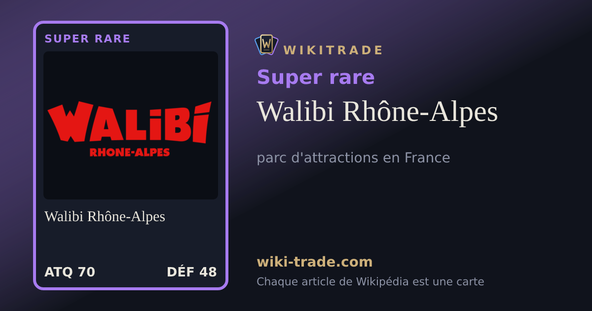 Walibi Rhône-Alpes — carte Super rare