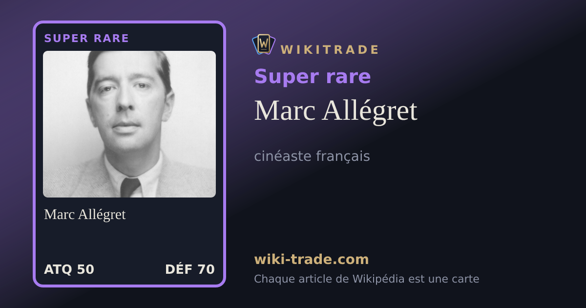 Marc Allégret — carte Super rare