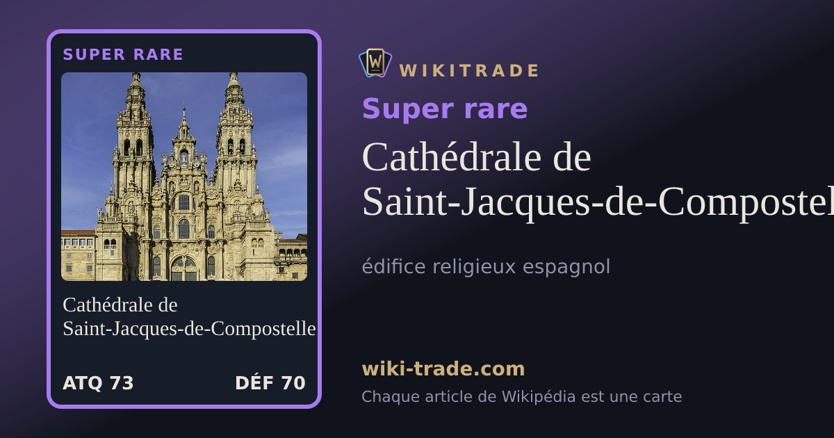 Cathédrale de Saint-Jacques-de-Compostelle — carte Super rare