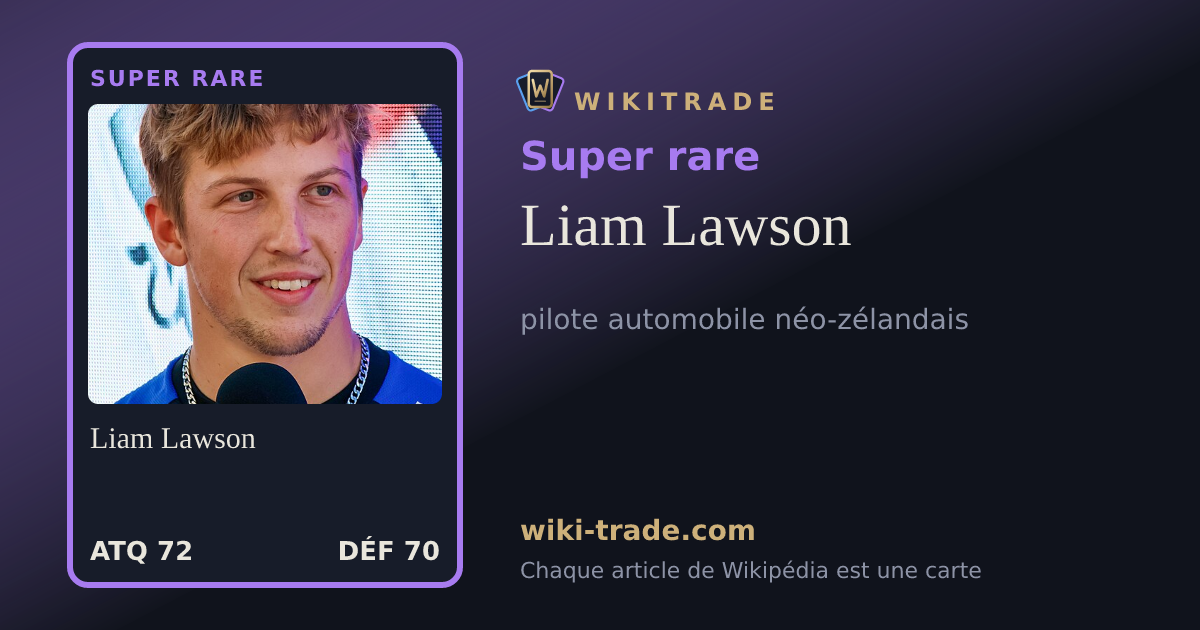 Liam Lawson — carte Super rare