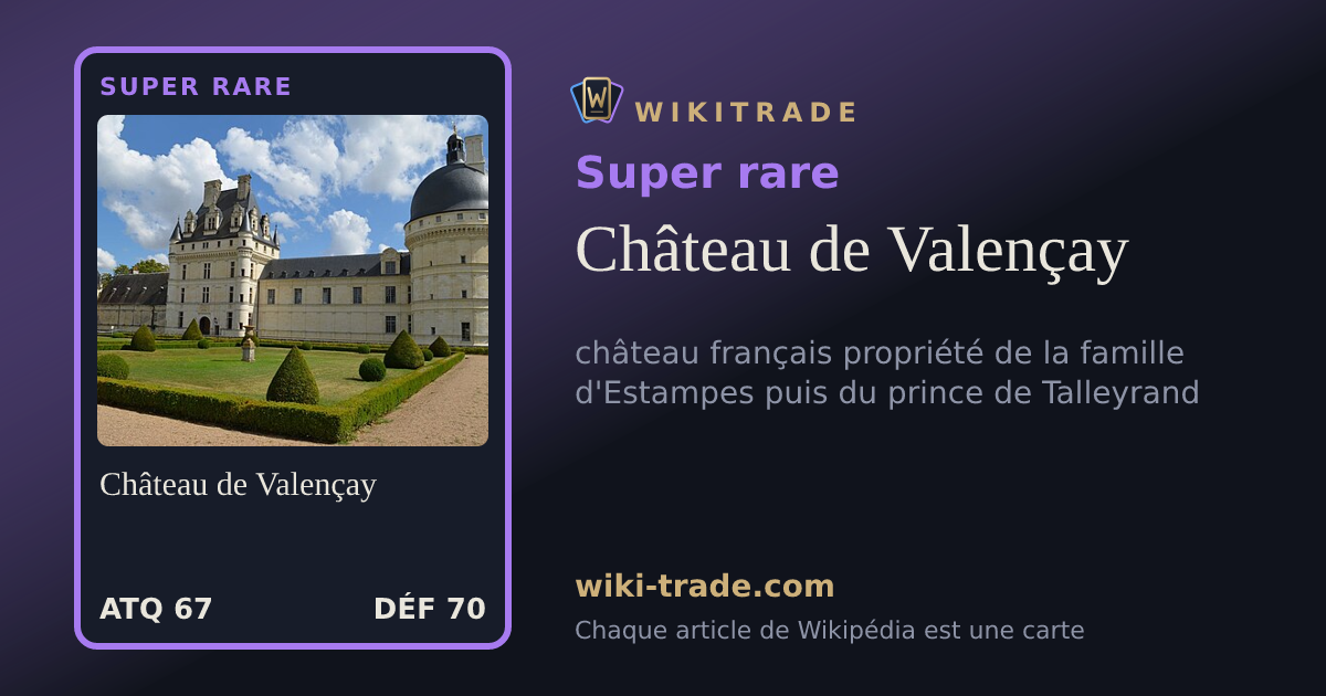 Château de Valençay — carte Super rare