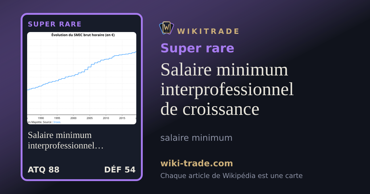 Salaire minimum interprofessionnel de croissance — carte Super rare