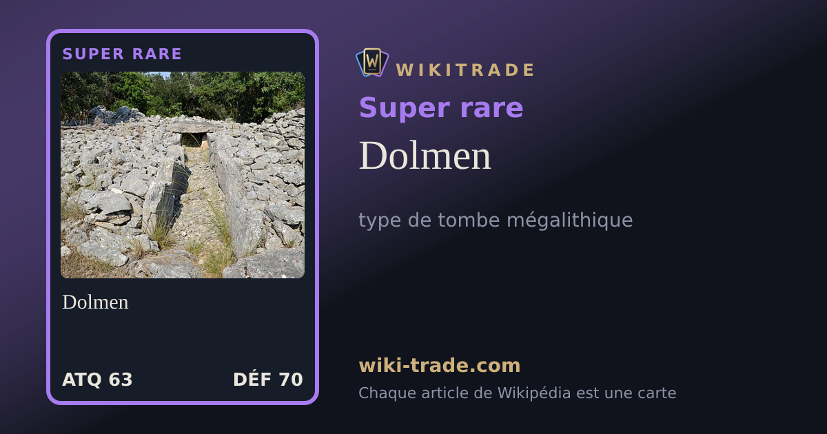 Dolmen — carte Super rare