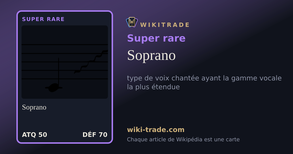 Soprano — carte Super rare