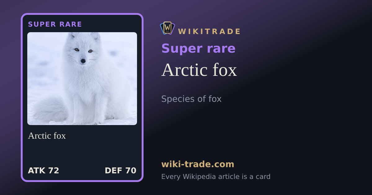 Arctic fox — Super rare card