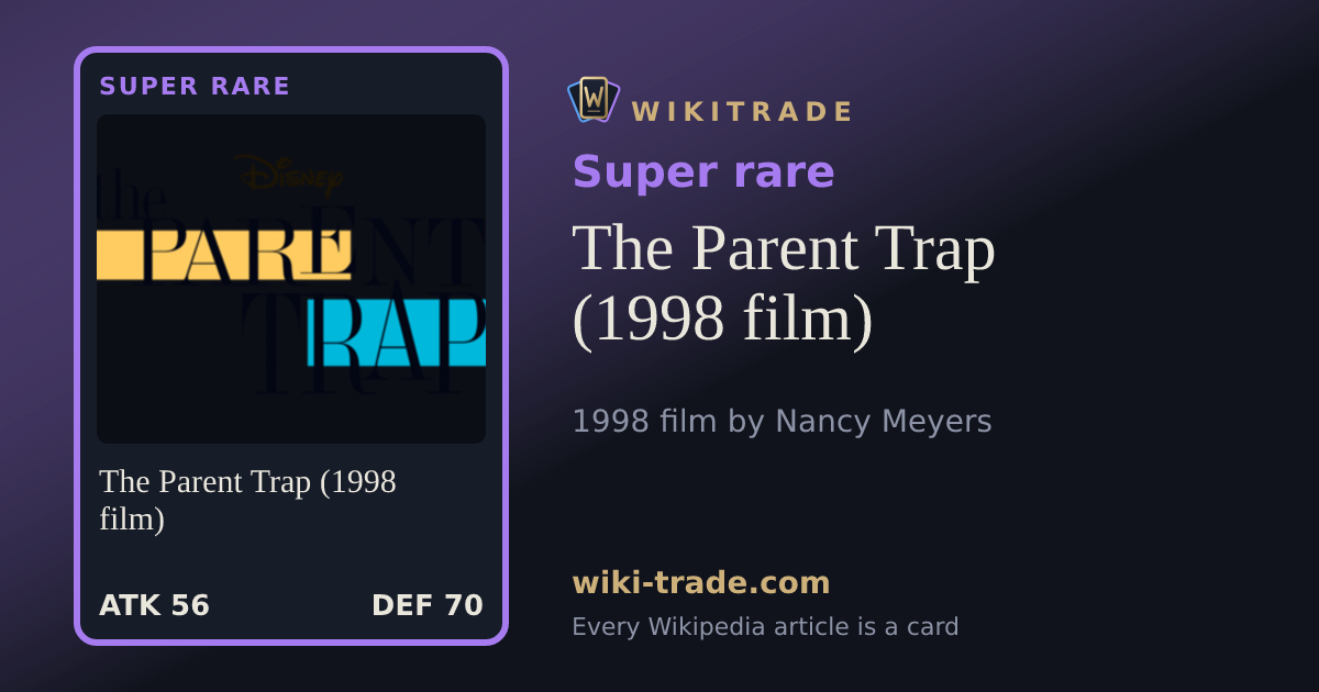 The Parent Trap (1998 film) — Super rare card