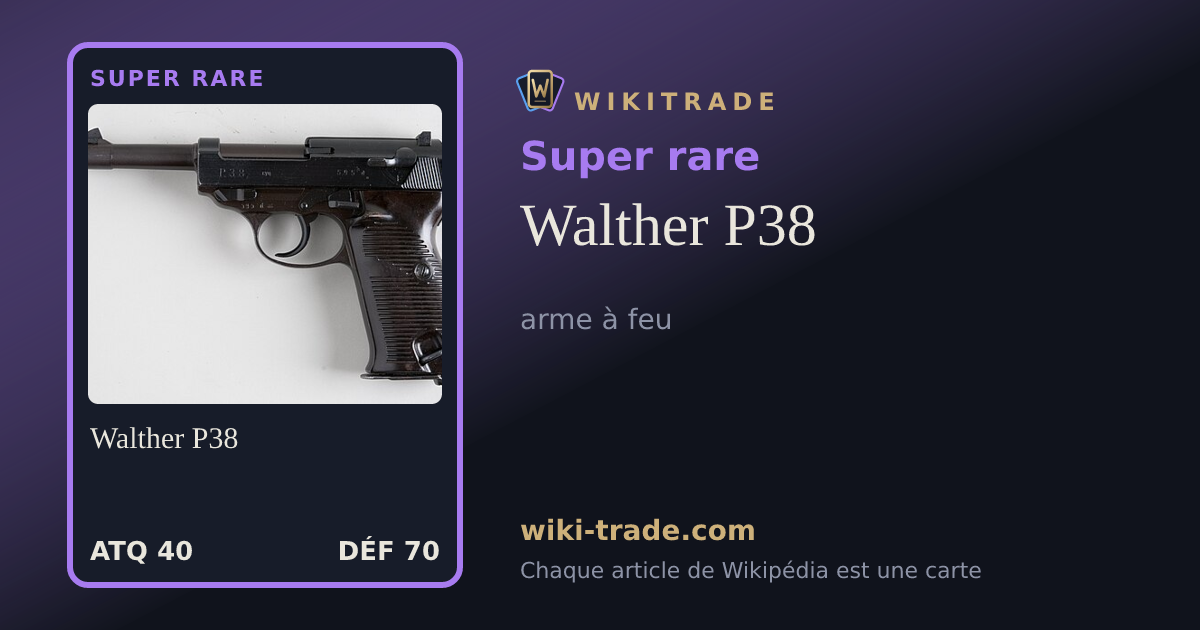 Walther P38 — carte Super rare