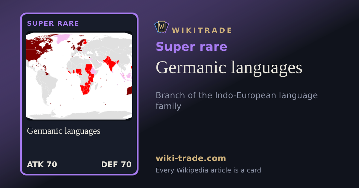 Germanic languages — Super rare card