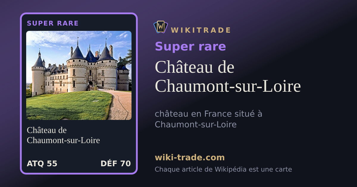 Château de Chaumont-sur-Loire — carte Super rare