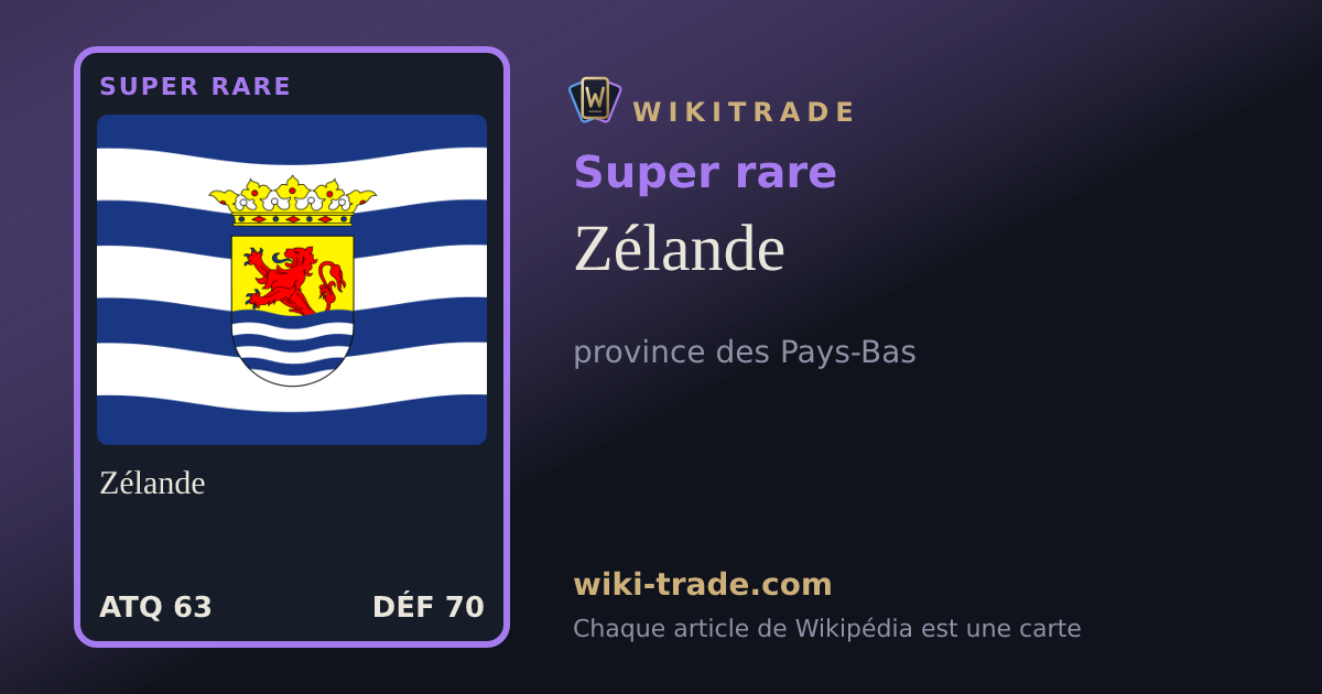Zélande — carte Super rare