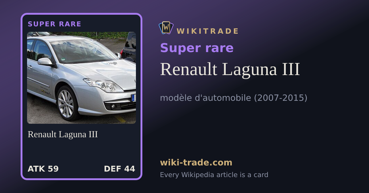 Renault Laguna III — Super rare card