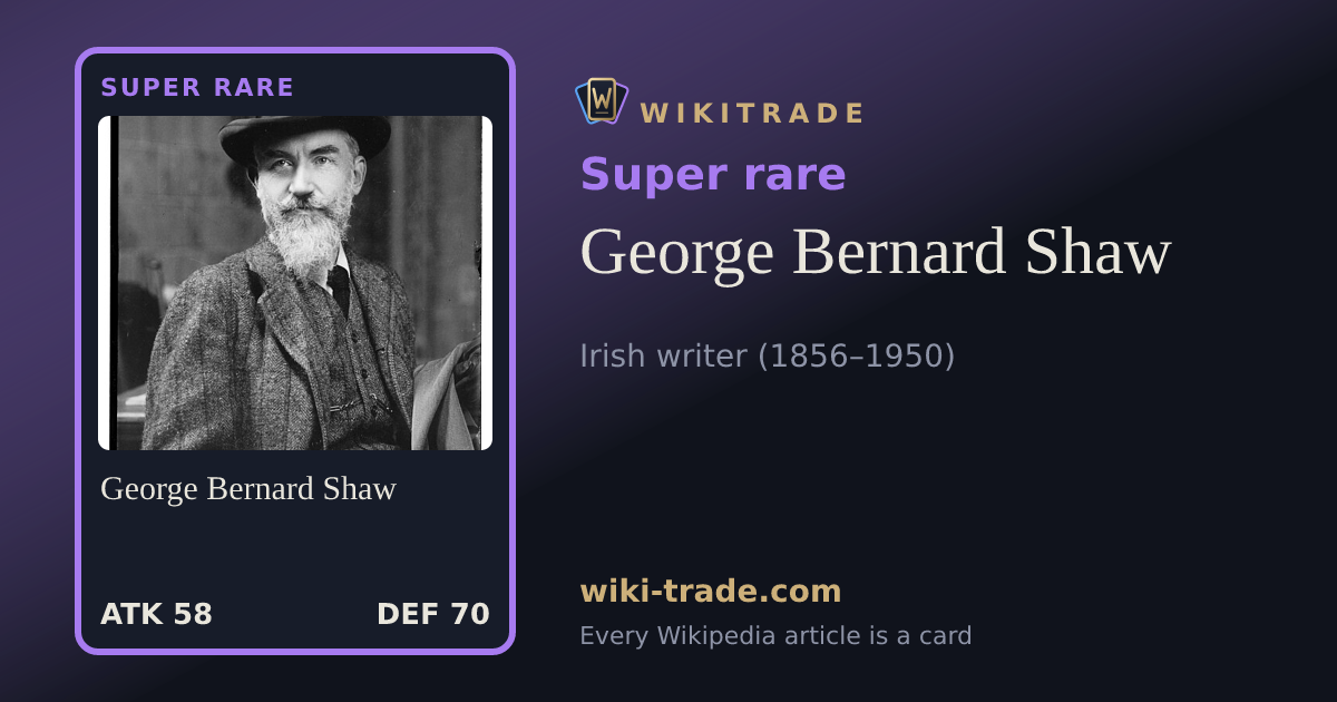 George Bernard Shaw — Super rare card