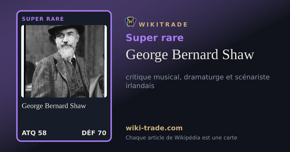 George Bernard Shaw — carte Super rare