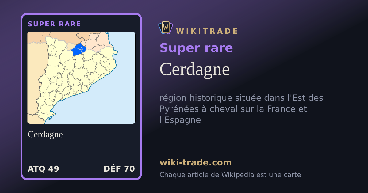 Cerdagne — carte Super rare