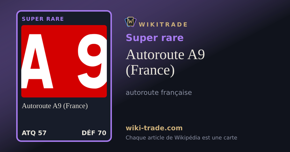 Autoroute A9 (France) — carte Super rare