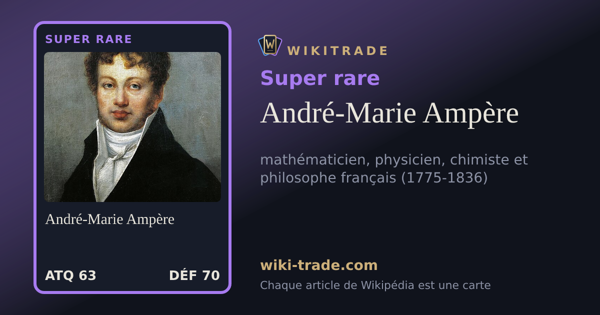 André-Marie Ampère — carte Super rare